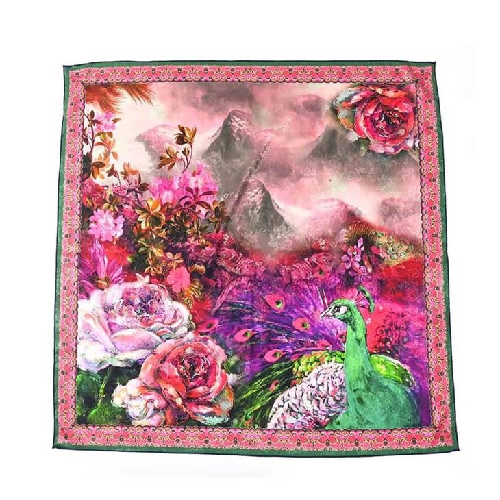 Polyester Silkly Screen Printed Scarf